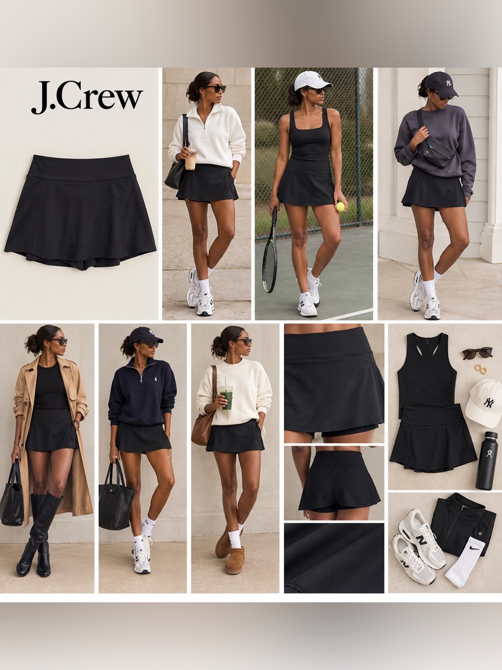 J.Crew Active Black Skort L